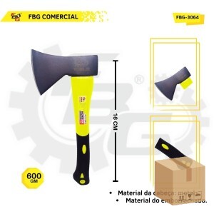 FBG-M 3064 MACHADINHA DE AÇO 600GM C/ CABO EMBORRACHADO