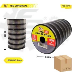 FBG-M 3279 LINHA DE NYLON 0,2MMX100M