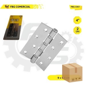 FBG-3361 KIT DOBRADICA 4'' DE ACO C/2 2X48