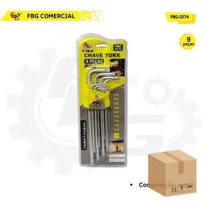 FBG-3374 CHAVE TORX C/ 9 PCS - G